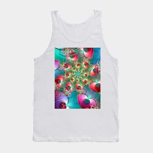 Fractal Hearts Design Tank Top